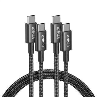 Anker USB C to USB C Cable, 100W Fast Charging Cable (2-Pack, 6 ft, Black)
