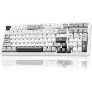 AULA F99 Wireless Mechanical Keyboard,Tri-Mode BT5.0/2.4GHz/USB-C Hot Swappable Custom Keyboard,Pre-lubed Linear Switches,RGB Backlit Computer Gaming Keyboards for PC/Tablet/PS/Xbox