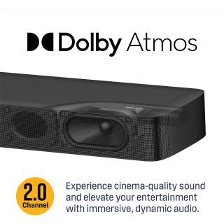 Westinghouse Sound Bar for Smart TV, 2.0 Compact Soundbar with Dolby Atmos and Digital Plus, 120W Surround Sound System for TV, Home Theater Audio, eArc, HDMI, Bluetooth, Roku TV Ready