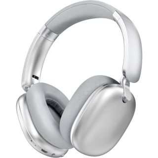 C6 Active Noise Cancelling Headphones, Wireless Over Ear Bluetooth Headphones, 60H Playtime, Lightweight Folding Comfort Fit Ear Cups Headset with Mic for iPad/Travel/PC/Home Silver