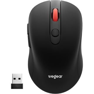 wegear USB Wireless Mouse for Laptop PC Mac, 2.4GHz Cordless Mouse-Black