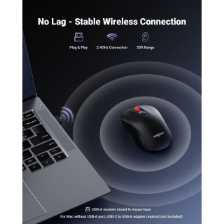 wegear USB Wireless Mouse for Laptop PC Mac, 2.4GHz Cordless Mouse-Black
