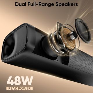 Saiyin 11.7-inch Sound Bar, Small Size & Big Power, Center-Channel Speakers