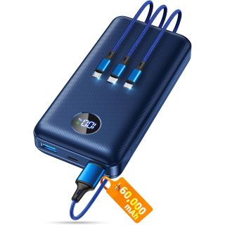 ZZI Portable Charger Power Bank 60000mAh, 22.5W PD Fast-Charge Battery Pack