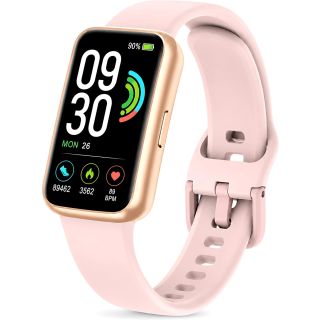 Fitness Tracker for Men & Women with 1.47” HD Display, Heart Rate & SpO2 Tracking, Sleep & Activity Monitor, 100+ Sports Modes, 3ATM Waterproof Smart Band, Suitable for Android & iOS, Pink