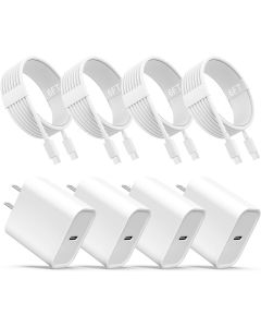 iPhone 17 16 15 Charger, USB C Charger, 4Pack Fast Wall Charging with Cable