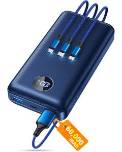ZZI Portable Charger Power Bank 60000mAh, 22.5W PD Fast-Charge Battery Pack