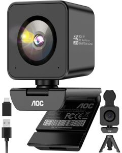 AOC 4K Webcam for PC, Sony Sensor, 1080P 60FPS Streaming Camera with PDAF