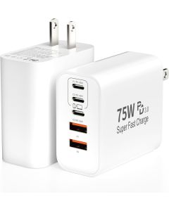 75W USB C Charger Block, 5-Port USBC Wall Charger Super Fast Charging Block