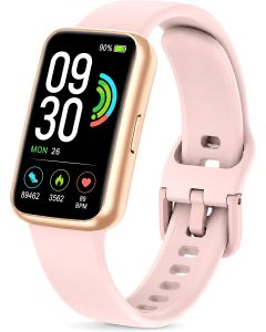 Fitness Tracker for Men & Women with 1.47” HD Display, Heart Rate & SpO2 Tracking, Sleep & Activity Monitor, 100+ Sports Modes, 3ATM Waterproof Smart Band, Suitable for Android & iOS, Pink